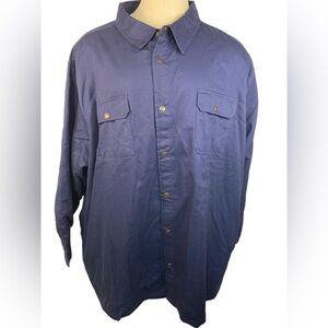 Boulder Creek Trading Co. Blue Lined Long Sleeve Shirt with Snaps Men’s 5XL